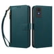 thumbnail image 1 of Funda Tipo Billetera para TCL 501 con Soporte y Bolsillo con Cierre Verde, 1 of 1