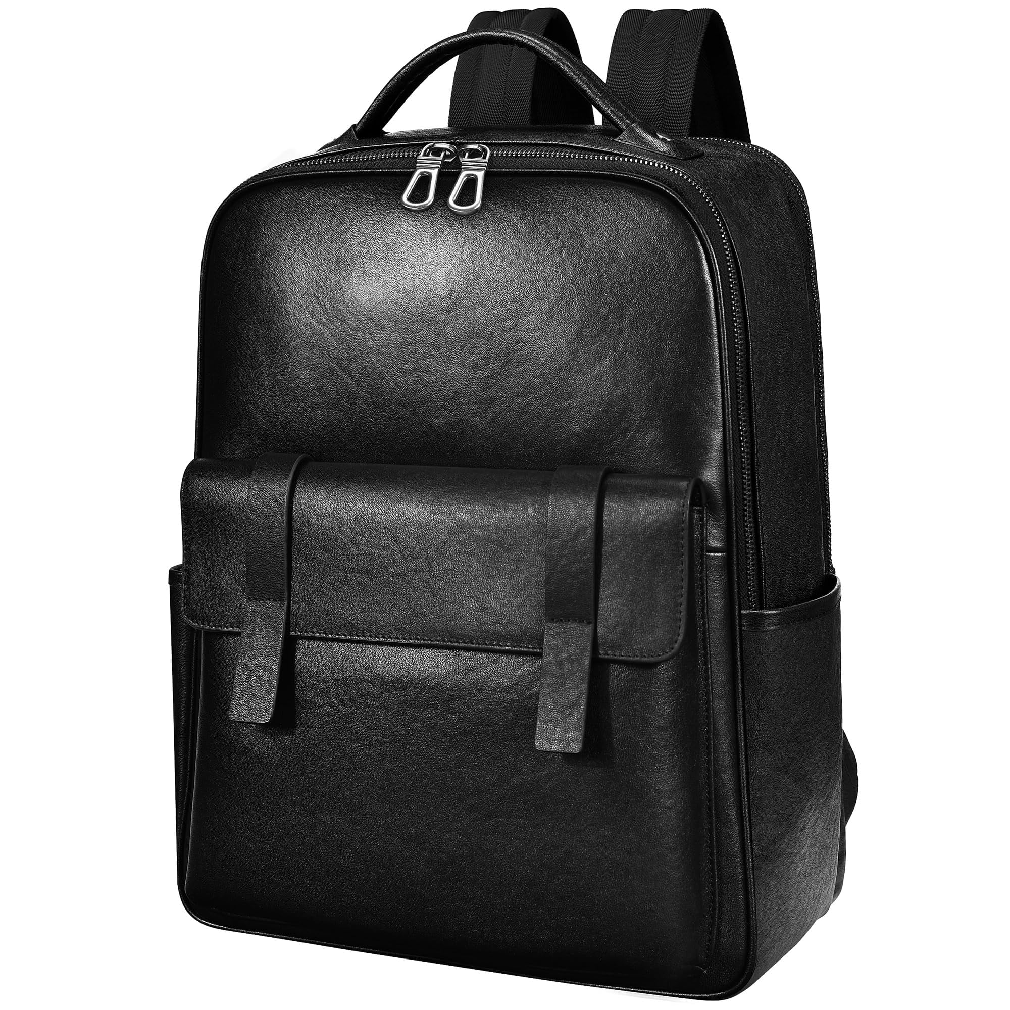 Mochila Colins Keirs De Cuero Negro Para Hombre, 23 Litros, Para Trabajo Y Viajes