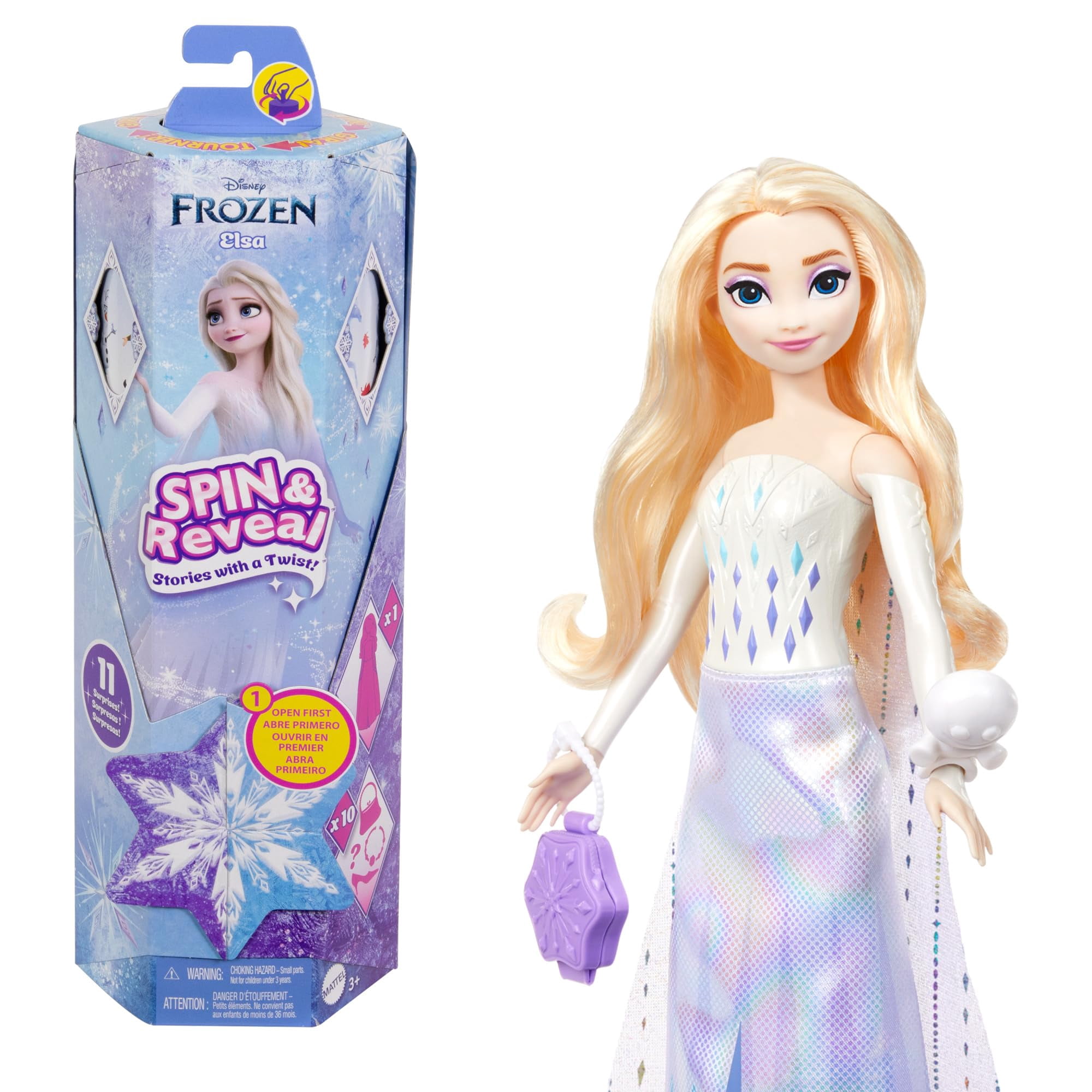 Muñeca De Moda Mattel Disney Frozen Elsa Con 11 Sorpresas