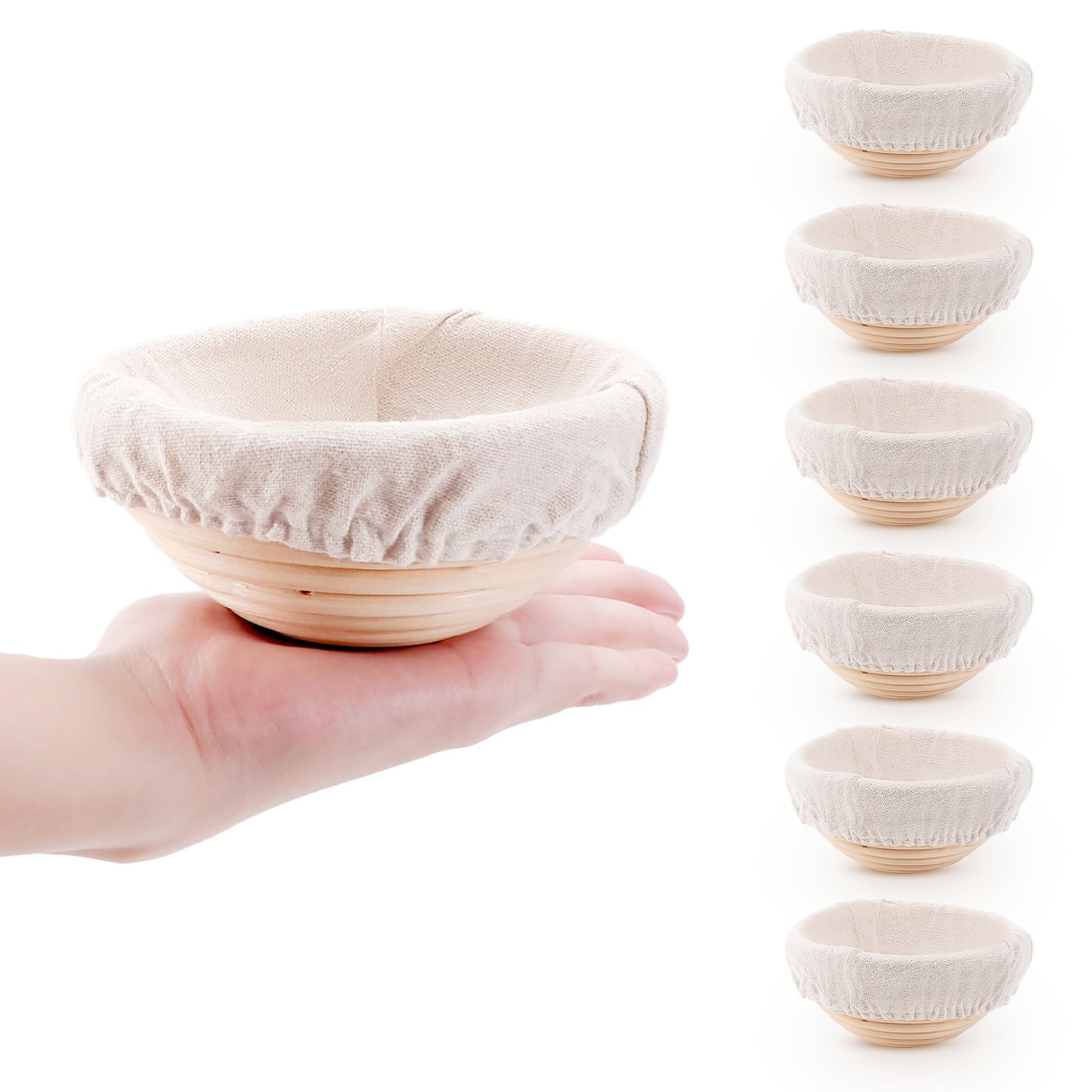 Cesta Para Hacer Masa De Pan Doyolla Mini De 5 Pulgadas (juego De 6)