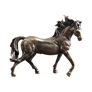Bothyi - Estatuas De Caballos Escultura De Animales Obras De Arte De Navidad Figuras De Metal De Alféizar Cabeza A La Derecha