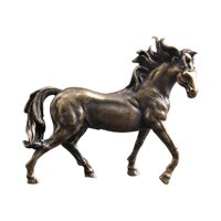 Bothyi - Estatuas De Caballos Escultura De Animales Obras De Arte De Navidad Figuras De Metal De Alféizar Cabeza A La Derecha