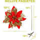 thumbnail image 2 of Pack 12 Flores Decorativas Plateadas Para Árbol Navidad, 2 of 3