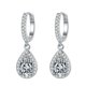 thumbnail image 1 of Aretes de Moissanita para Mujer 1cttw Color D Claridad VVS1 Aretes de Aro con Diamantes Aretes de Moissanita de Plata Esterlina para Mujer con Certificado, 1 of 8
