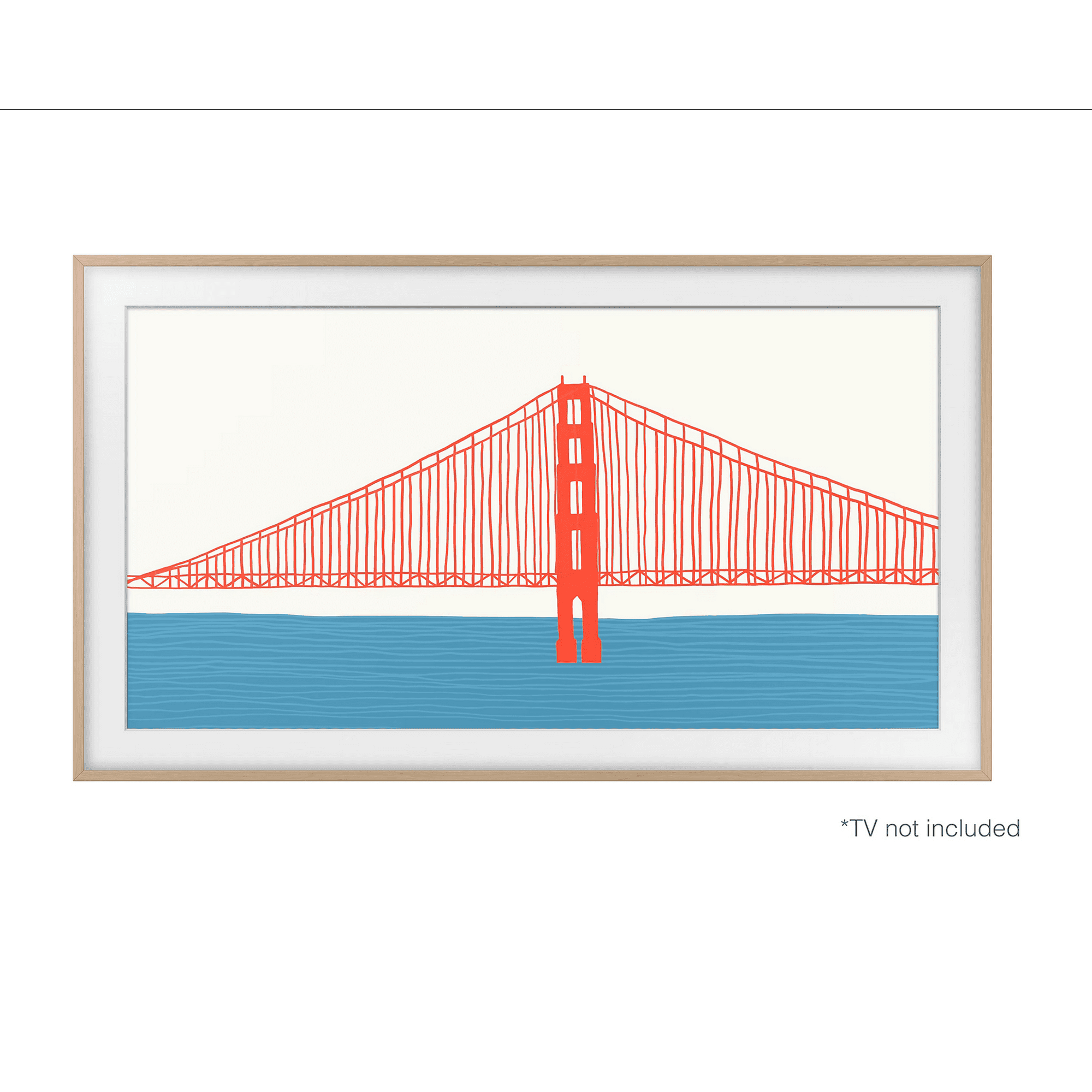 Marco Magnético Tv Samsung The Frame 85" Madera Beige