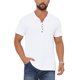 thumbnail image 1 of INSPIRE CHIC Camisa Henley de Manga Corta con Textura Retro para Hombre, Botones Abajo, Exterior, Talla L, Blanco, 1 of 5