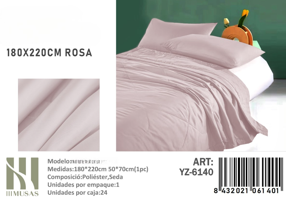 Mundo Shopping - Plumon Color Rosa Plaza Y Media Medidas 180X220Cm