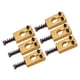 thumbnail image 4 of Juego De 6 Sillines De Puente De Guitarra Dorados De Latón Aptos Para Piezas De Guitarra Eléctrica ST Tornillo Negro, 4 of 5