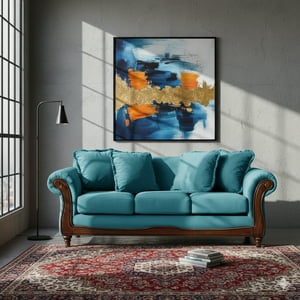 Latam Home - Sofa Rimini 3 C Tela Velvet Turquesa