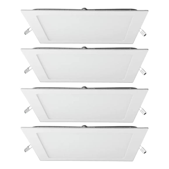 Pack 4 Panel Led Foco Plafón Backlite Emb Cuadrado 18w 4500k Blanco
