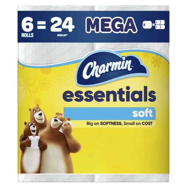 Papel higiénico Charmin Essentials Soft 6 rollos mega de 2 capas