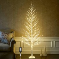 Luces Led Hairui Ramita Blanca Árbol Alpino 6 Pies