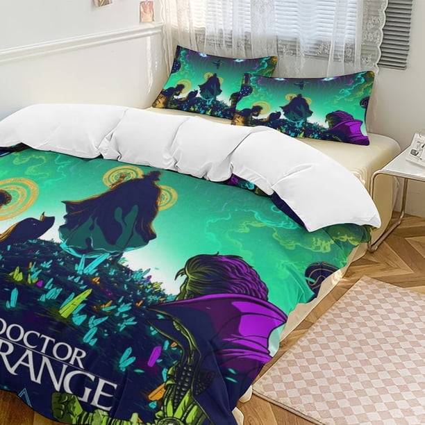 Doctor Strange Family Bed 3 Piece Set Personalized Bedding Decor for Kids And Teens Anime Student Dormitory Cover