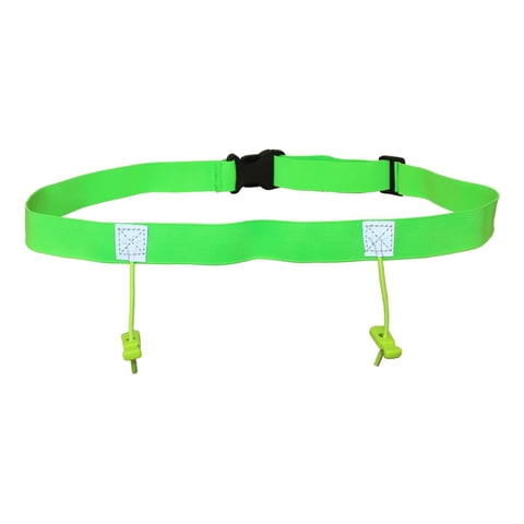 Ioensy - Cinta Reflectante Ciclismo Carrera Número Cinturón Triatlón Cintura Cinturón Noche Correr Verde