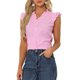 thumbnail image 1 of INSPIRE CHIC Blusa de Cuadros para Mujer de Regreso a Clases con Cuello en V y Mangas con Volantes, Camisas de Cuadros Rosa Talla L, 1 of 6