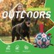 thumbnail image 3 of Juguete para perro QDAN Pelota de fútbol 25 cm con correas, 3 of 9
