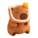 thumbnail image 3 of Mu?eco De Carpincho De Peluche, Juguete De Peluche De Carpincho Suave Coleccionable Para Adolescentes, Ni?os Y Ni?as, Pan Naranja Oscuro, 3 of 5