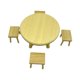 thumbnail image 4 of 1:12 Regalos Modelo De Silla De Mesa De Comedor De Casa De Muñecas Para La Decoración Del Jardín De Hadas Madera, 4 of 5