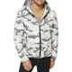 thumbnail image 1 of Chaqueta Tommy Hilfiger de poliéster elástico con capucha, plegable, camuflaje blanco, 1 of 3
