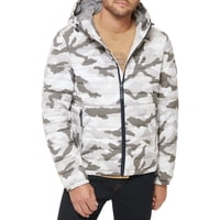 Chaqueta Tommy Hilfiger De Poliéster Elástico Con Capucha, Plegable, Camuflaje Blanco