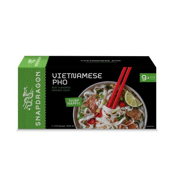 Paquete de 9 fideos instantáneos Pho Bowls Snapdragon Bulk sin gluten
