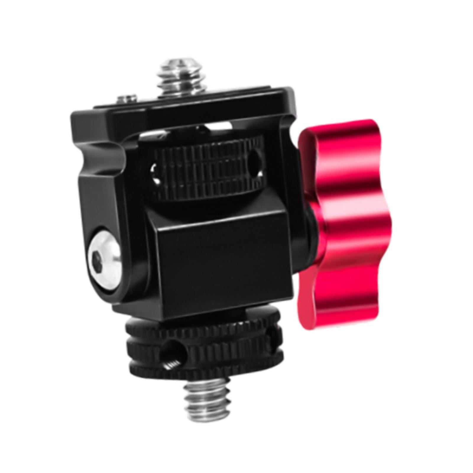 Magideal - Cabeza Pequeña De Cabeza Pequeña Cabezal De Trípode 360 Micro De Ajuste Girateo Cabeza De Montaje Fluido Cabeza De Montaje Para Montaje De Montaje 45mmx39mmx19 Mm