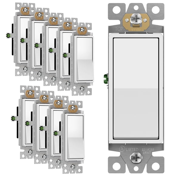Interruptor de luz ENERLITES Decorator Paddle Rocker 15A 120V/277V