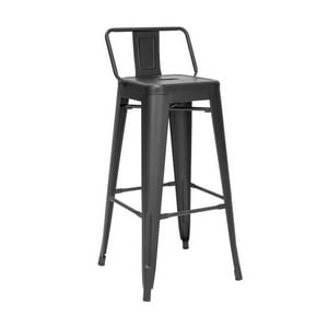 Klik Muebles - Taburete Tolix Acero Con Respaldo - Negro