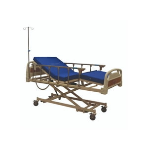 Glomed - Cama Clínica Eléctrica 4 Posiciones + Colchón 10Cm Beige
