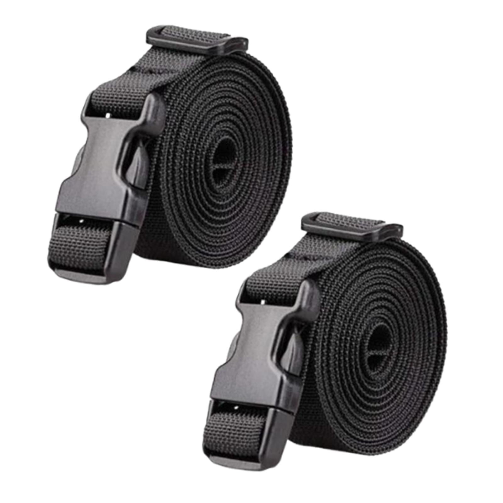 Magideal - 2 Piezas Carreras De Carrito De Golf De Golf Correas De Azotes Para La Maleta Bolsa De La Maleta Atainería De 100 Cm De Viaje Portátil De Nylon Corner Negro