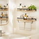 thumbnail image 2 of Estanterías De Baño Flotantes Con Toallero Juego De 2, 2 of 7