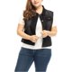 thumbnail image 2 of Chaleco de Mezclilla sin Mangas con Botones para Mujer de Talla Grande Agnes Orinda 3X Negro, 2 of 7