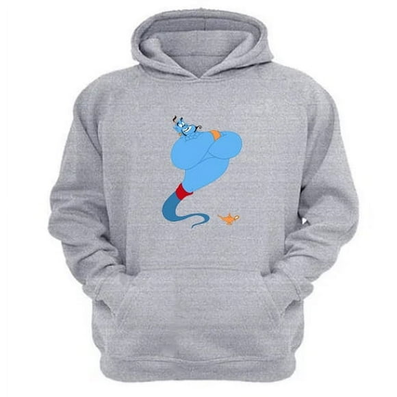 Polerón Canguro Genio De La Lámpara Gris Claro Talla S Unisex