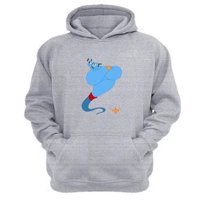 Genérico - Polerón Canguro Genio De La Lámpara Gris Claro Talla S Unisex