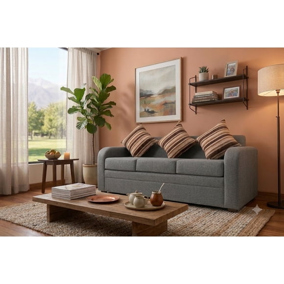 Sofa Ucrania 3c Tela Gris