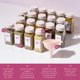 thumbnail image 3 of Tarros de especias de vidrio Paris Hilton 120 ml rosa - juego de 20 piezas, 3 of 8