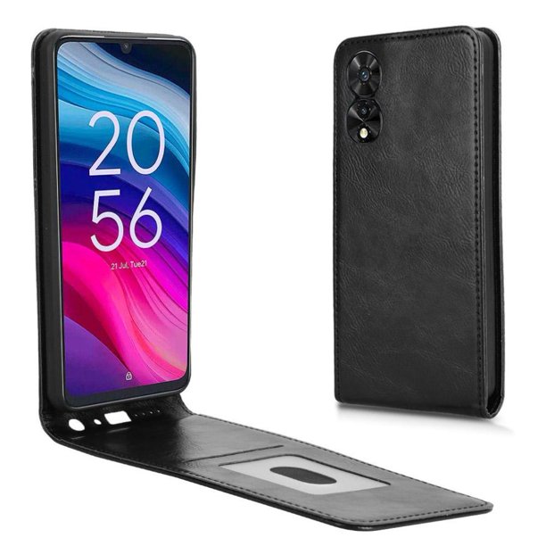 Funda tipo folio para TCL 505 4G con soporte magnético y protección para la cámara Negro