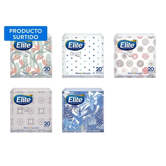 Servilletas Mesa Producto Surtido 32x32 Cm 20 Un Elite
