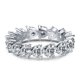 thumbnail image 1 of Anillo de Banda de Boda para Mujer de Plata Esterlina 100% 925 con Corazón de Amor, Circonia Cúbica y Gema de Zafiro Rosa, Joyería Fina, 1 of 8