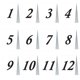 thumbnail image 1 of Tarjetas de mesa numeradas Beistle, paquete de 12, 10.8 cm x 7.6 cm, 1 of 7