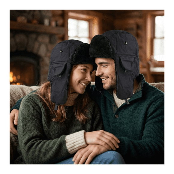 Gorro Ruso Unisex Cálido De Lona Invierno Modo Aviador