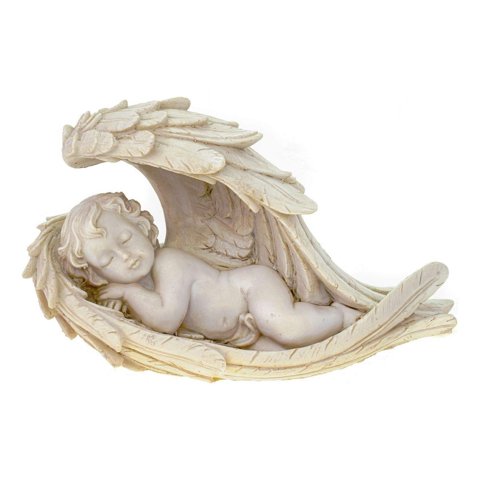 Genérico - Set De 2 Estatua Decorativa Ángel Durmiendo Querubín Jhn