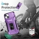 thumbnail image 2 of Funda Armada para iPhone 14 con Tapa Deslizante y Soporte Magnético Giratorio Morado, 2 of 5
