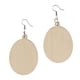 thumbnail image 1 of pendientes geométricos naturales pendientes de madera para mujer ovalada, 1 of 5