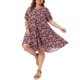thumbnail image 4 of Vestido de verano de talla grande para mujer Agnes Orinda, floral, cuello en V, manga corta, para vacaciones en la playa, vestido midi de verano con bolsillos, 2X, negro, 4 of 6