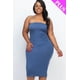 thumbnail image 1 of Vestido Ajustado de Tubo Azul Neblina Talla 3XL, 1 of 5