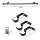 thumbnail image 5 of Set Simple De Barra Para Cortina Extensible 200-250 Cm De Metal Diámetro 13/16 Mm Soporte De Muro Terminal Bola Color Negro Orb, 5 of 5