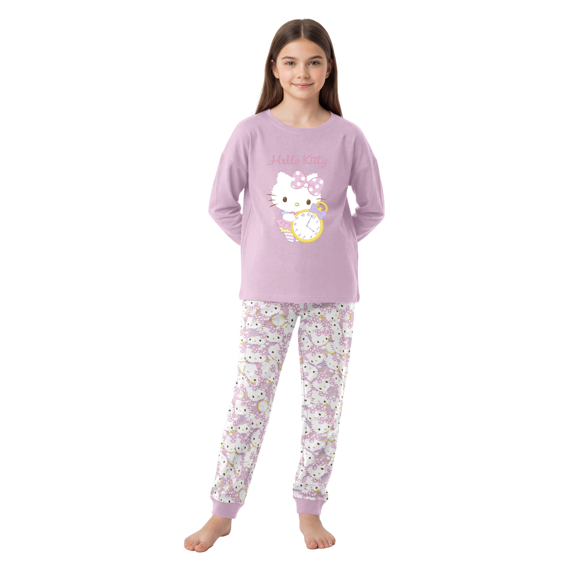 Top - Pijama Largo Niña Algodón Invierno Hello Kitty C2