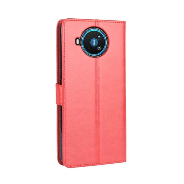 Funda tipo libro para Nokia 8.3 5G, cartera todo‑en‑uno, funda multifuncional con tarjetero y correa de muñeca desmontable
