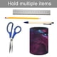 thumbnail image 5 of Lobo Galaxia-theme Cylinder Pen Holder Pencil Organizer with Flannel Lining PVC Leather Material Cardboard Base for study work 10*8CM, 5 of 6
